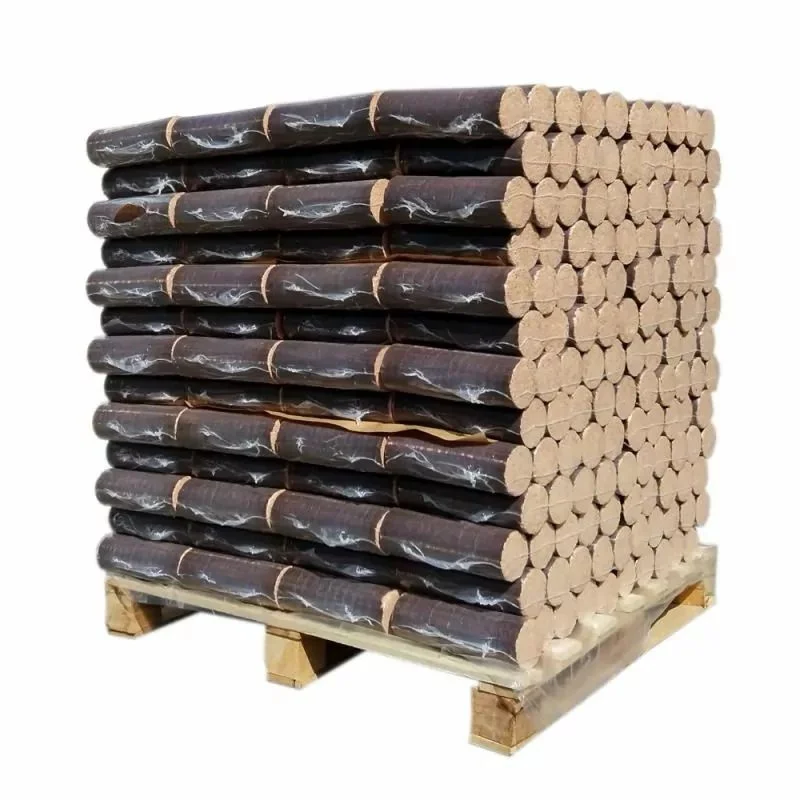 Bois densifié 100% naturel — Palette de 96 packs de 5 bûches