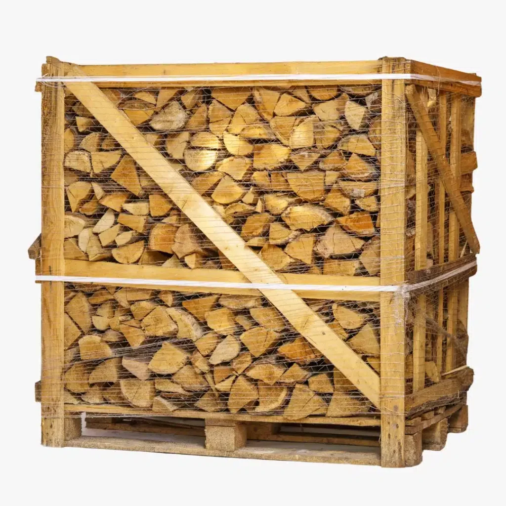 Bois de chauffage Mélange feuillus séché en chambre — Palette 2 stères