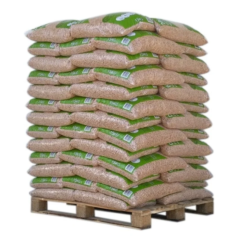 Granulés de bois DIN+ — Palette 66 sacs (990 kg)